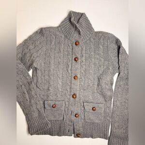 Rugby Ralph Lauren Gray Cable Knit Cardigan